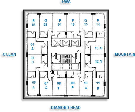 Hawaiian Monarch condominium building-lodging floor plan