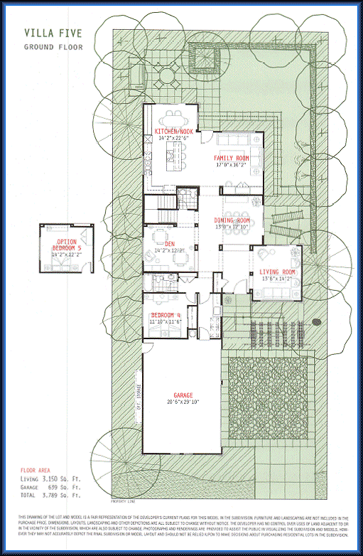 Koko Villas- floor plan for Villa Five-ground floor