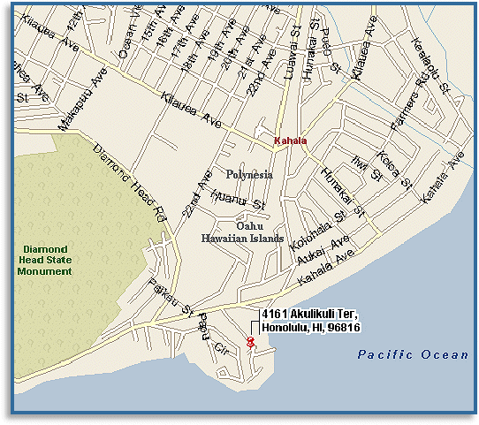map of 4161 Akulikuli Terrace